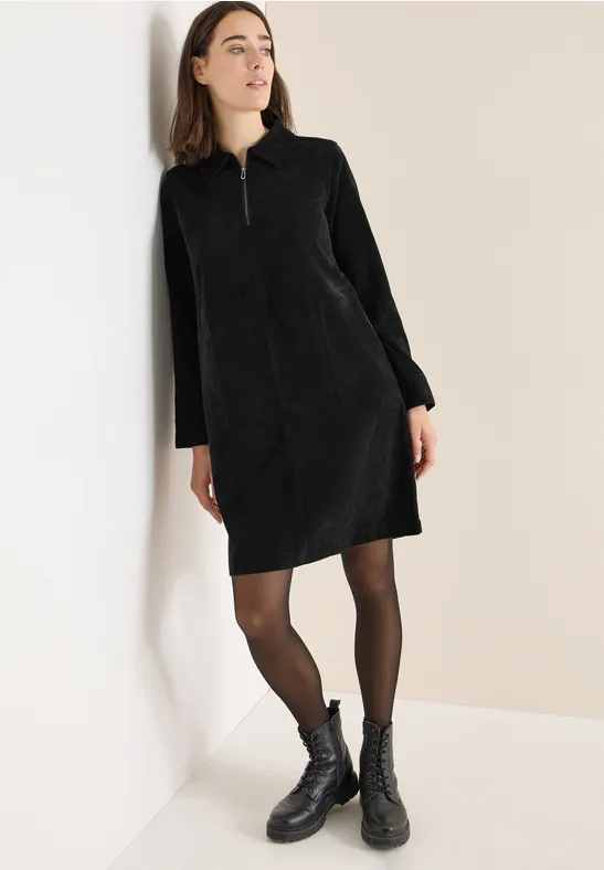 Thumbnail - Cecil Damen Cordkleid mit Zipper in Schwarz, Gr: M