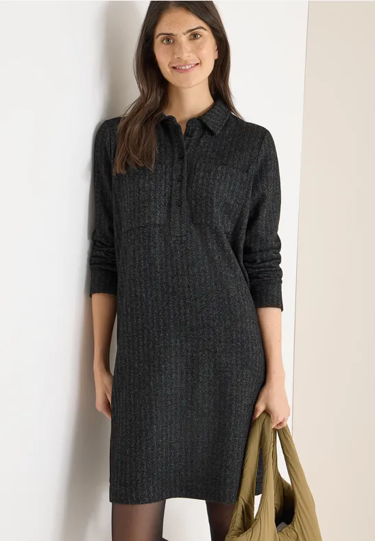 Two-Tone Strukturkleid günstig online kaufen