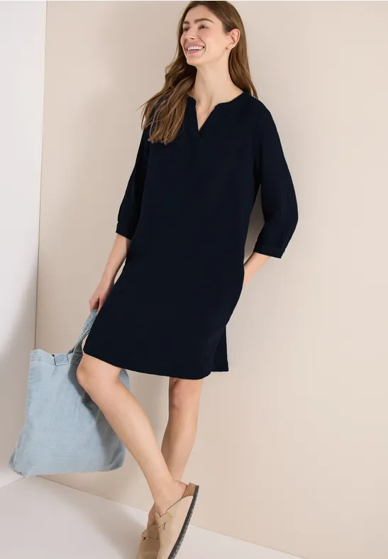 CECIL Knielanges Kleid in Musselin-Qualität günstig online kaufen