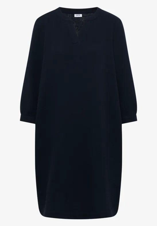 Thumbnail - Cecil Damen Knielanges Kleid in Musselin-Qualität in Blau, Gr: S