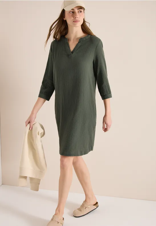 CECIL Knielanges Kleid in Musselin-Qualität günstig online kaufen