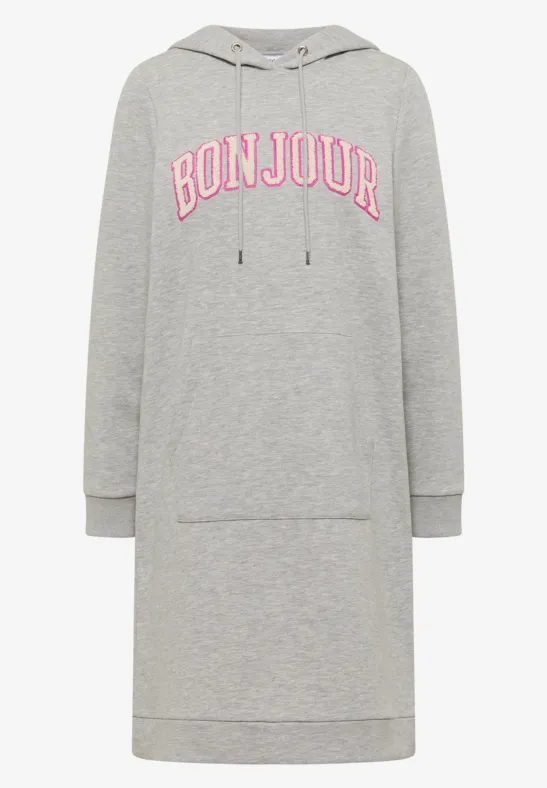 Thumbnail - Cecil Damen Knielanges Hoodie Kleid in Grau, Gr: XS