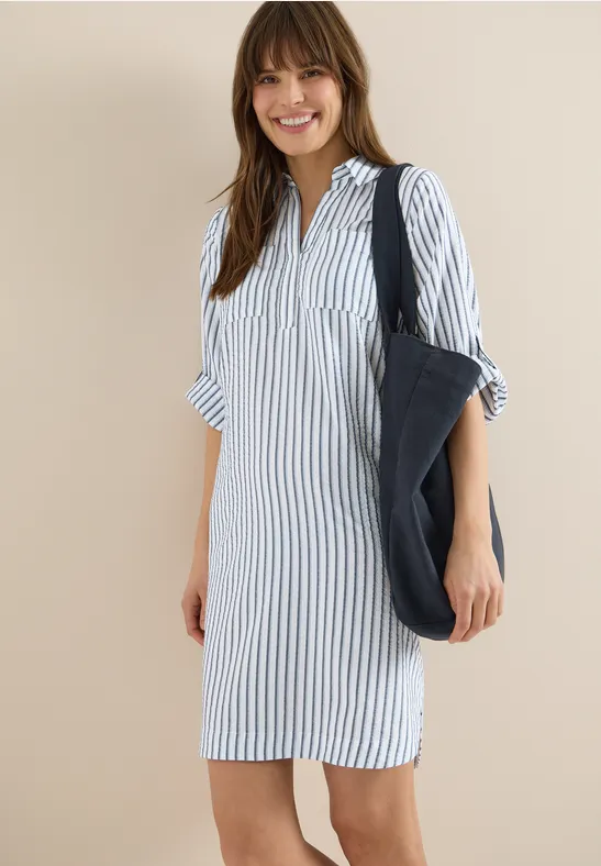 Knielanges Kleid mit Streifenmuster günstig online kaufen