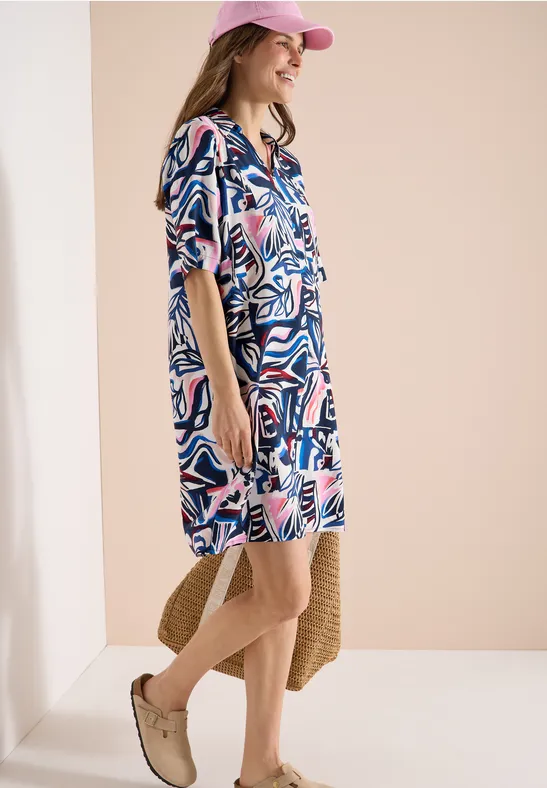 CECIL Knielanges Kleid mit grafischem Muster günstig online kaufen