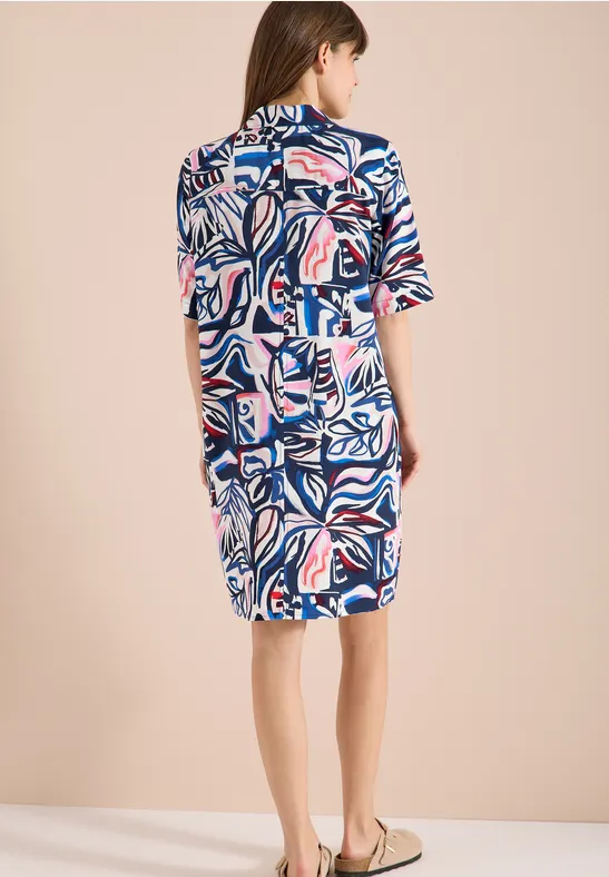 CECIL Knielanges Kleid mit grafischem Muster günstig online kaufen