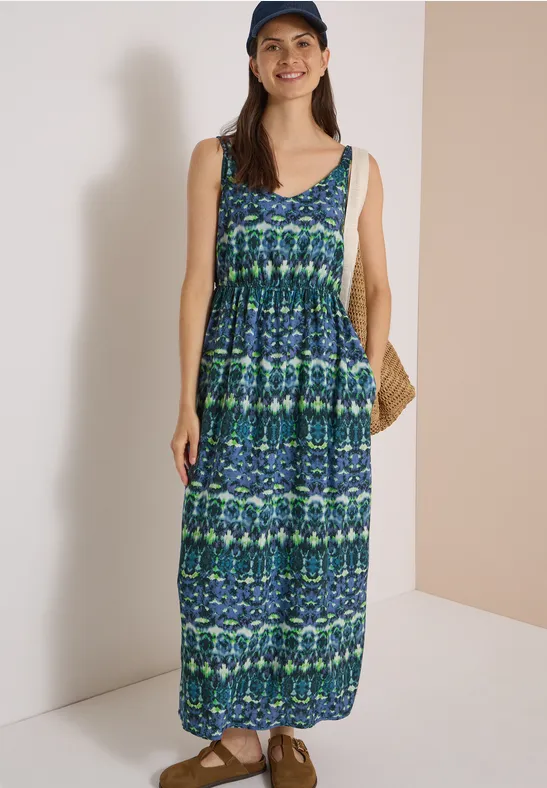 Maxikleid mit V-Neck und Print
