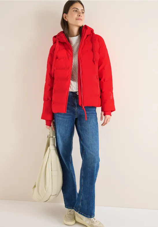 cecil Jacke Stepp Nylon Reflexive 2-Wege-Reißverschluss Orange