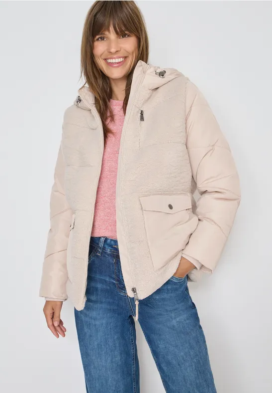 Teddy Jacke mit Strukturmix günstig online kaufen