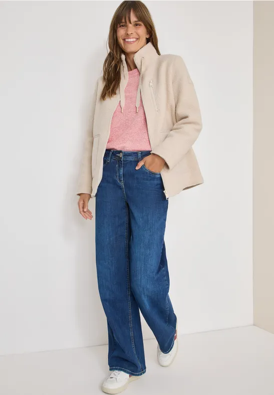 Thumbnail - Cecil Damen Kuschelige Jacke mit Details in Weiß, Gr: L