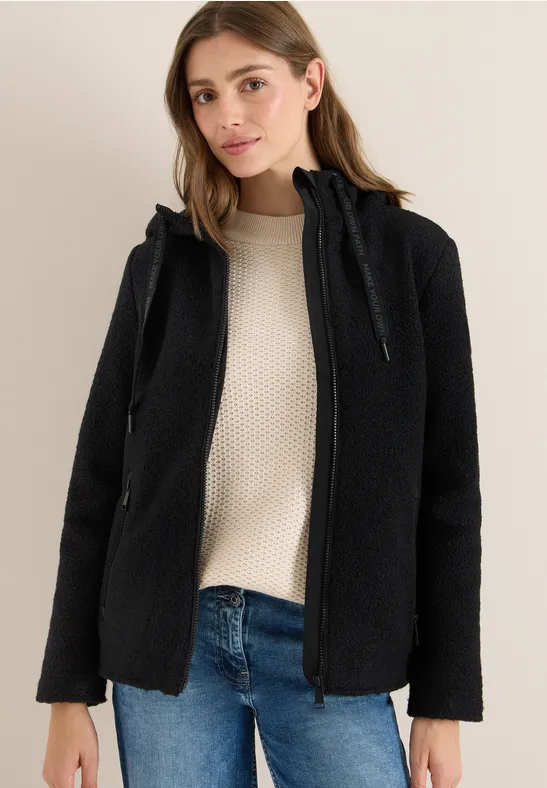 Kurze Wolloptik-Jacke günstig online kaufen
