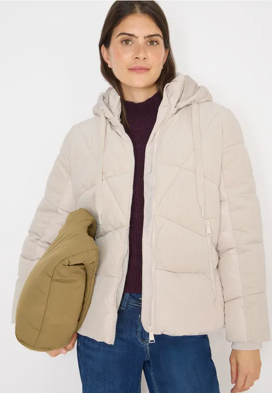 Puffer Jacke mit Cord-Mix günstig online kaufen