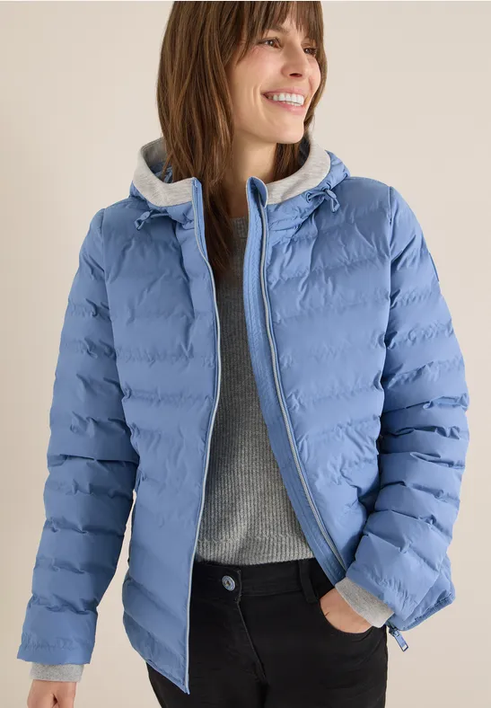 cecil Steppjacke Welded Optik Polyester Blau
