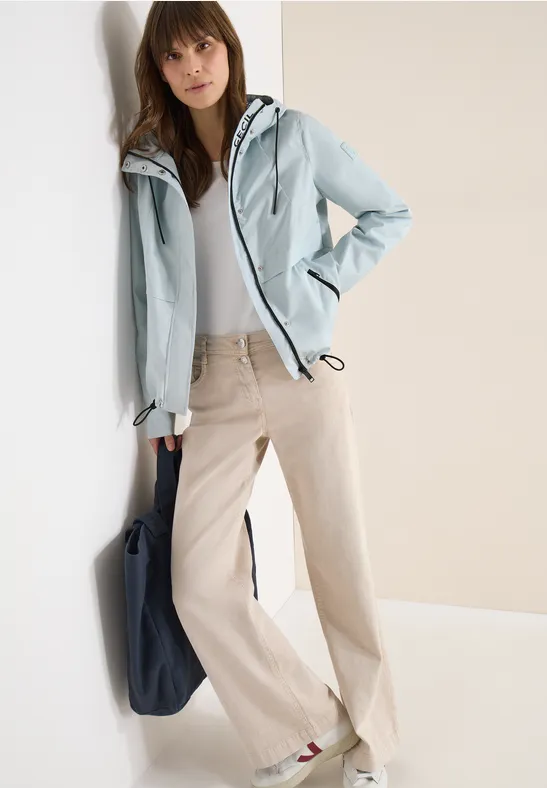 cecil Windbreaker Hoodie Polyester Blau