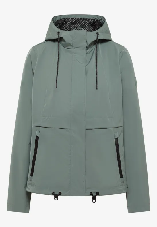 Thumbnail - Cecil Damen Windbreaker mit Hoodie in Grün, Gr: L