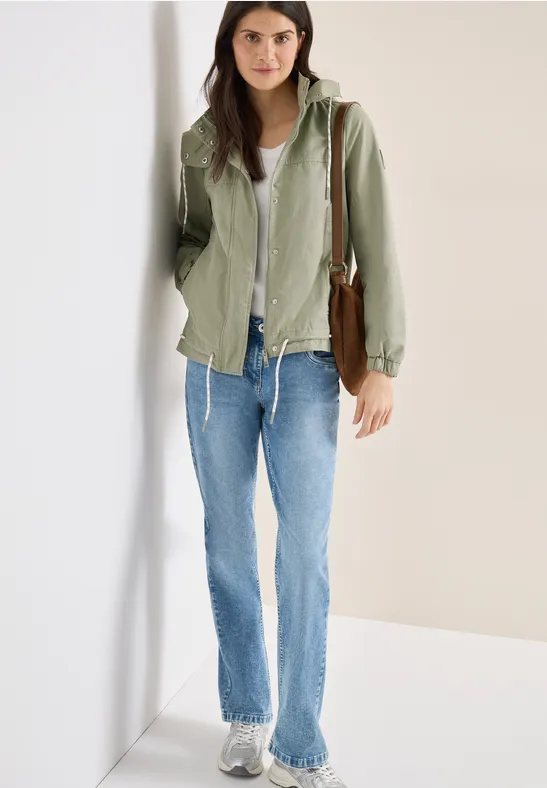 Thumbnail - Cecil Damen Jacke mit Tunnelzug in Grün, Gr: XS