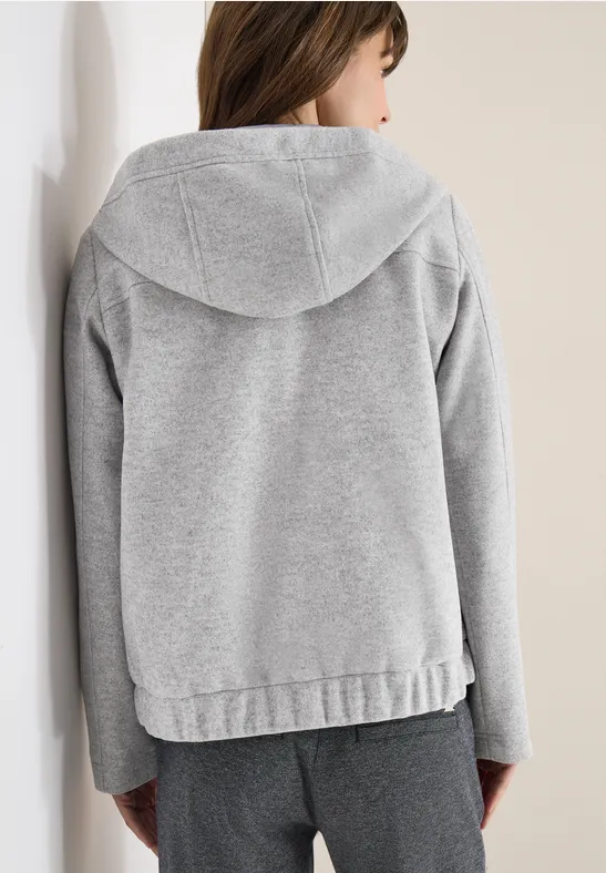 Hoodie Jacke in Woll-Optik günstig online kaufen