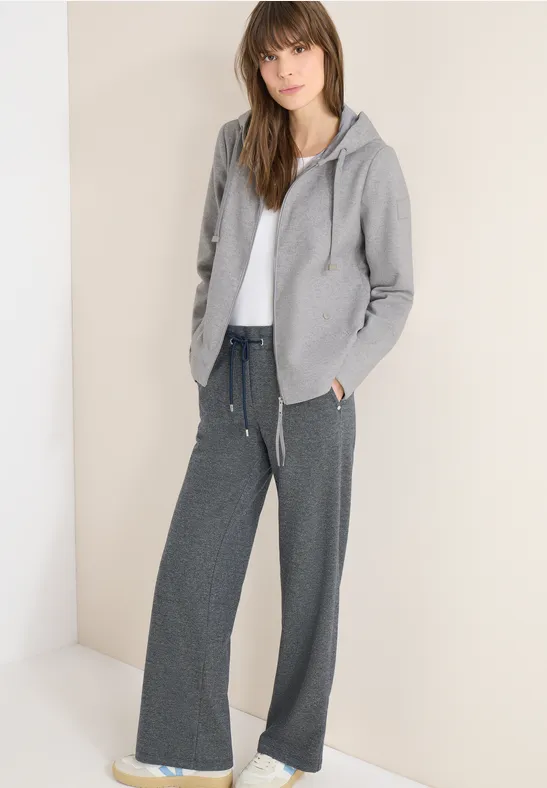 Thumbnail - Cecil Damen Hoodie Jacke in Woll-Optik in Grau, Gr: XS