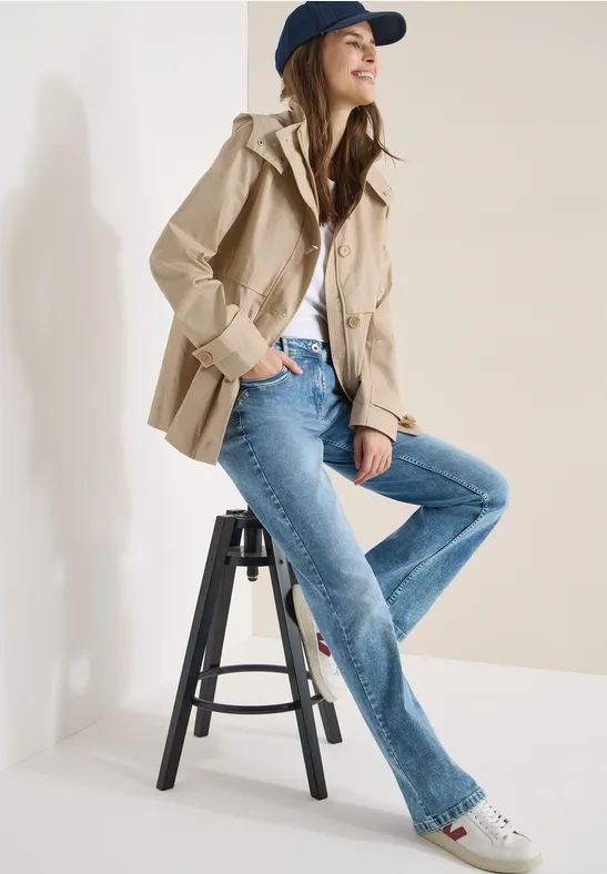 Thumbnail - Cecil Damen Midi Trenchcoat in Beige, Gr: XXL