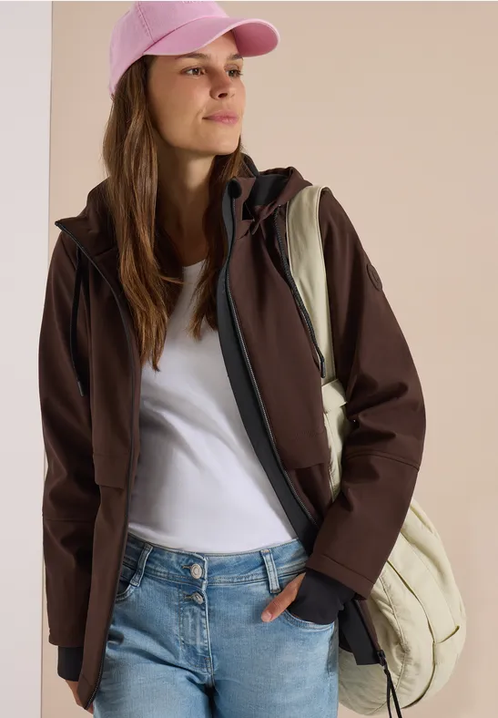 Veste softshell à capuche amovible