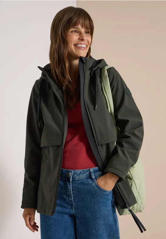 Veste softshell à capuche amovible