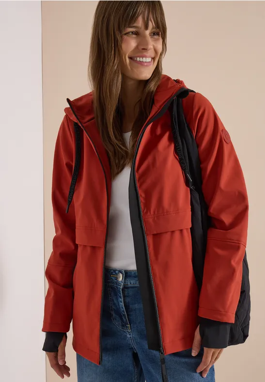 Veste softshell à capuche amovible