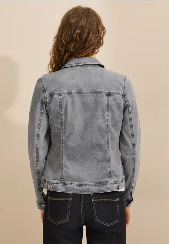 Jeansjacke mit Hemdkragen günstig online kaufen