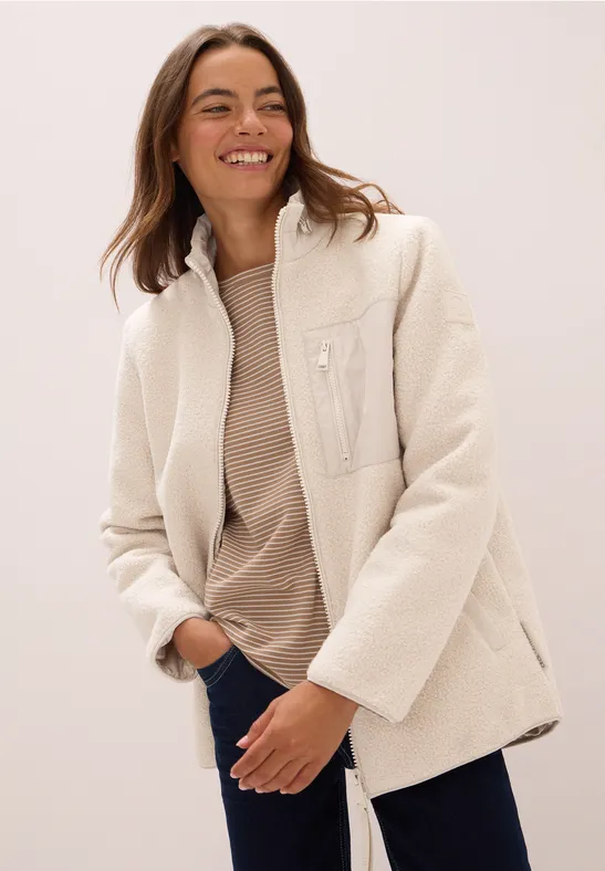 Teddy Jacke mit Details günstig online kaufen