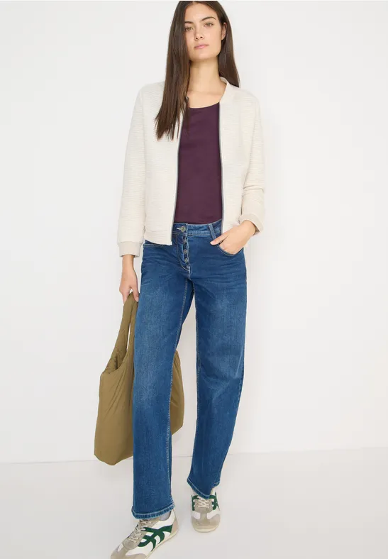 Thumbnail - Cecil Damen Kurze Strukturjacke in Beige, Gr: XXL