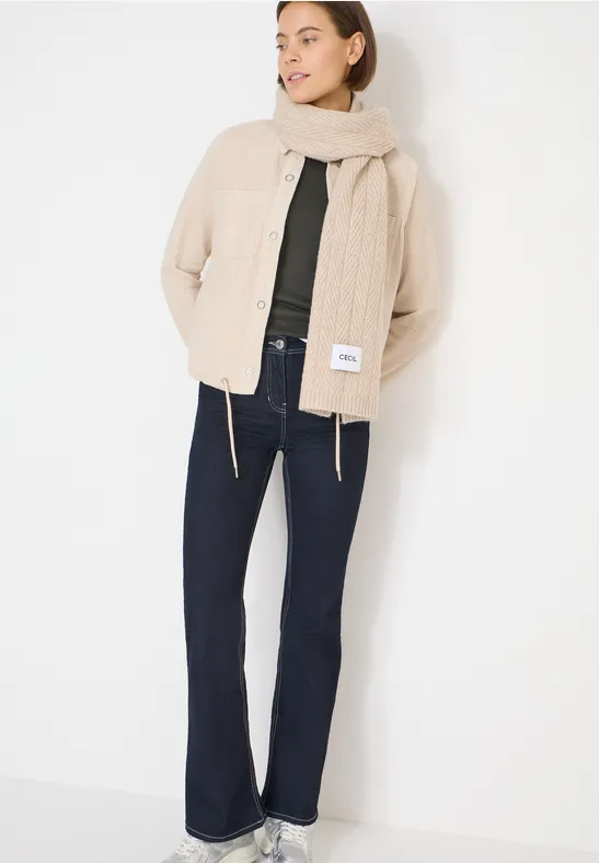Thumbnail - Cecil Damen Cordjacke mit Tunnelzug in Beige, Gr: M