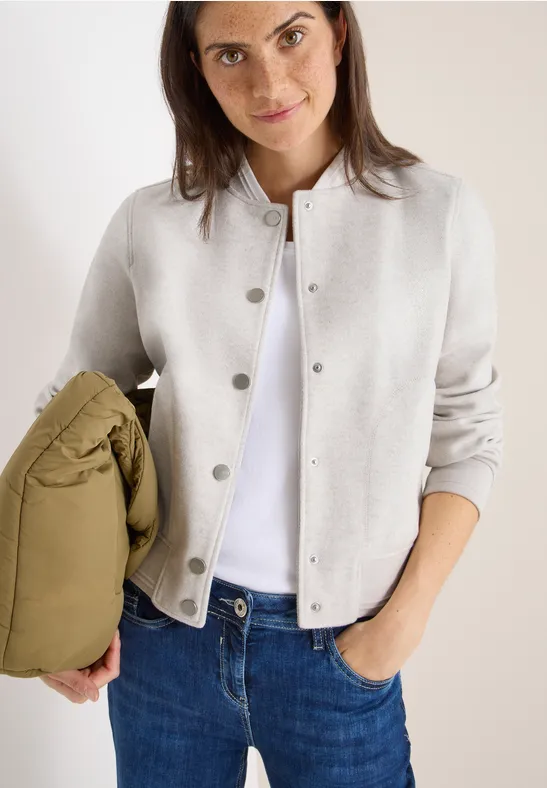 Cecil Femme Blouson en aspect laine in Gris, Gr: XXL