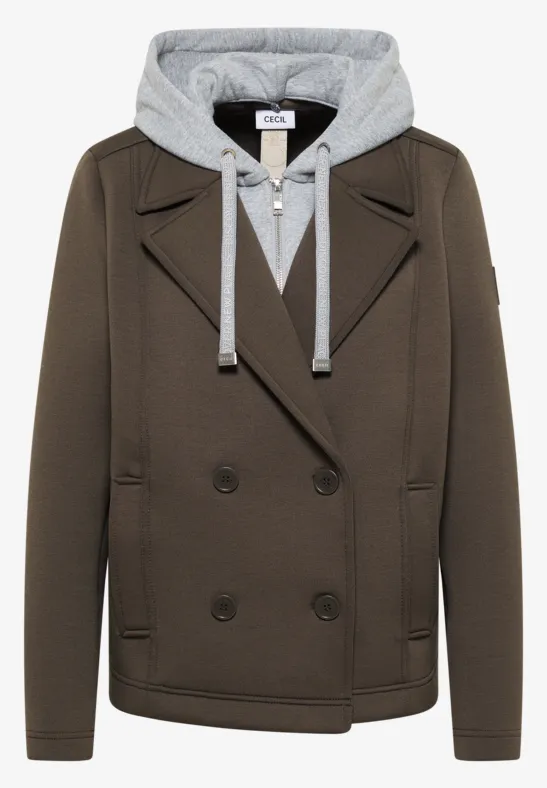 Thumbnail - Cecil Damen Kurzer Trenchcoat in Braun, Gr: XXL