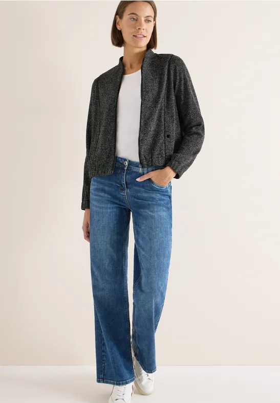 Thumbnail - Cecil Damen Blouson mit Elastiksaum in Schwarz, Gr: XS