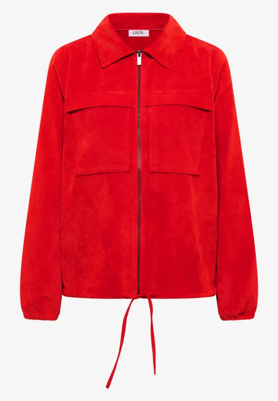 Thumbnail - Cecil Damen Cordjacke mit Tunnelzug in Orange, Gr: XS