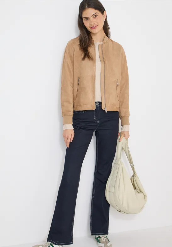 Thumbnail - Cecil Damen Blouson in Unifarbe in Beige, Gr: M