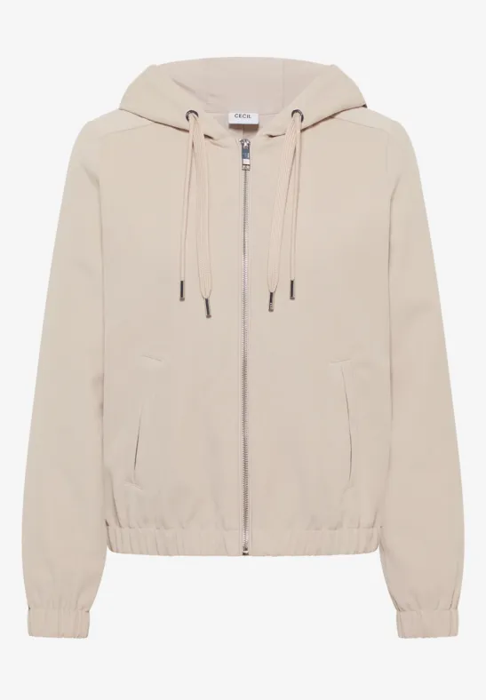 Thumbnail - Cecil Damen Hoodie Jacke in Beige, Gr: M