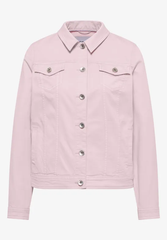 Thumbnail - Cecil Damen Jeansjacke im Colored-Denim-Look in Rosa, Gr: M