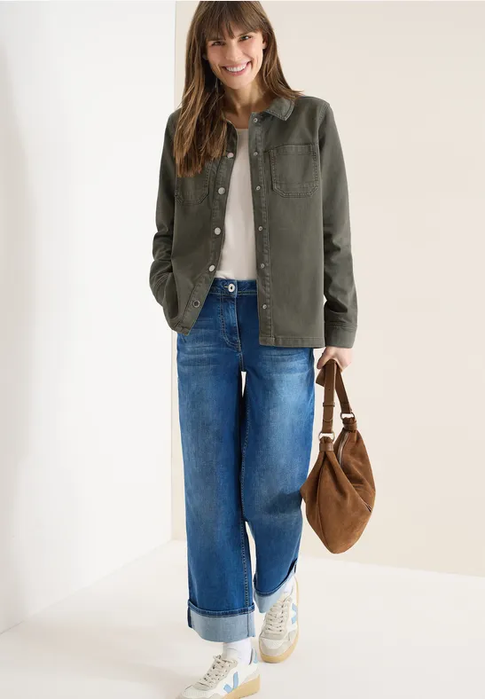 Thumbnail - Cecil Damen Overshirt in Beige, Gr: XXL