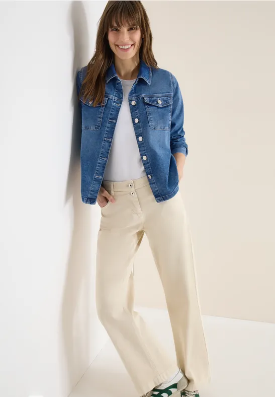 Thumbnail - Cecil Damen Overshirt mit Knopfleiste in Blau, Gr: XXL