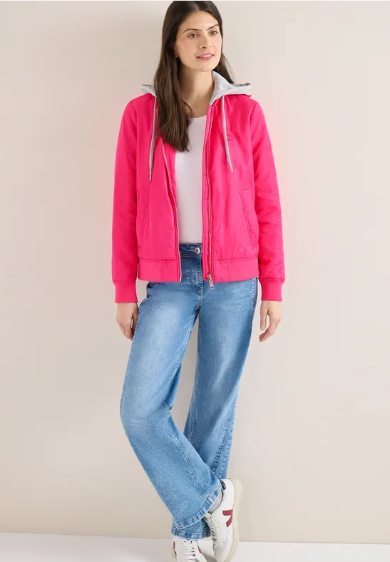 Thumbnail - Cecil Damen Blouson mit Sweatkapuze in Pink, Gr: S