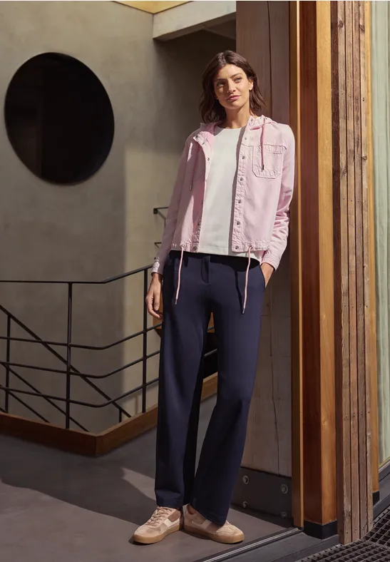 Thumbnail - Cecil Damen Jacke mit Kapuze in Rosa, Gr: S