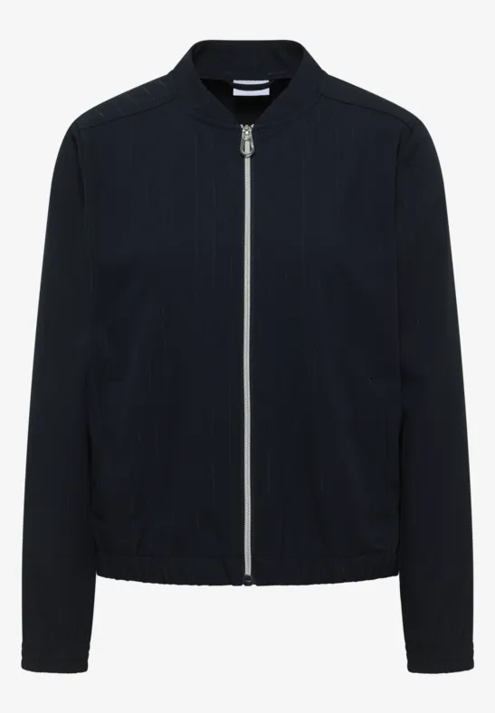 Thumbnail - Cecil Damen Blouson mit Glitzerstreifen in Blau, Gr: XXL