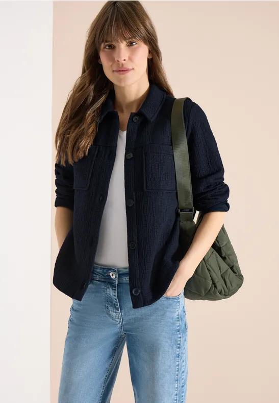 CECIL Overshirt mit Brusttaschen und Struktur günstig online kaufen