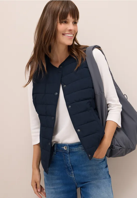 Cecil Femme Gilet à enfiler in Bleu, Gr: XS