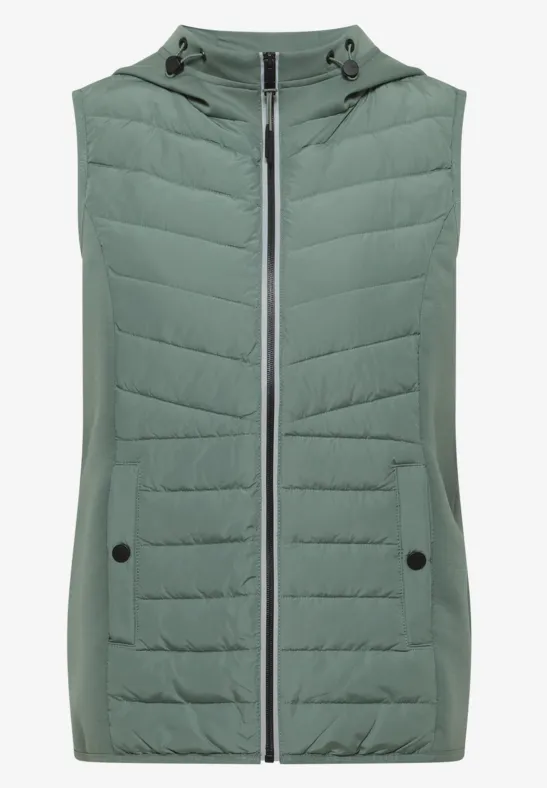 Thumbnail - Cecil Damen Hoodie Weste in Grün, Gr: M