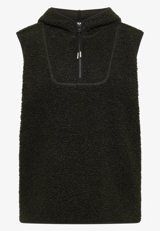 Thumbnail - Cecil Damen Teddy Troyer Weste in Grün, Gr: XXL