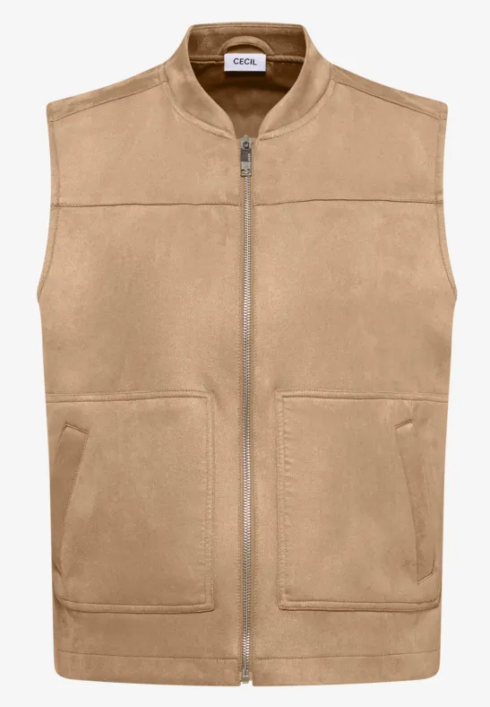 Thumbnail - Cecil Damen Blouson Weste in Beige, Gr: L