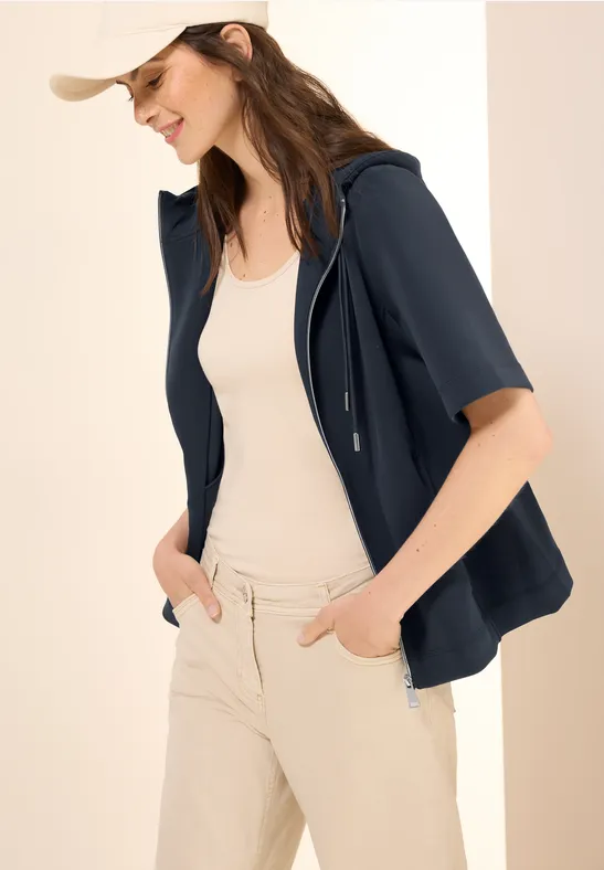Kurzarm Sweatjacke günstig online kaufen