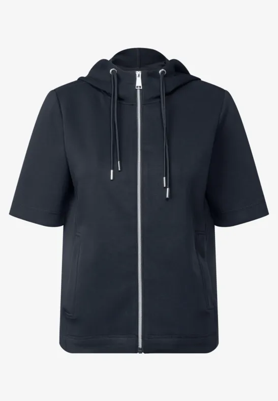 Thumbnail - Cecil Damen Kurzarm Sweatjacke in Blau, Gr: S