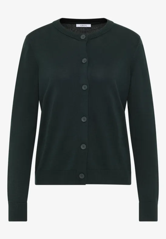 Thumbnail - Cecil Damen Strickjacke mit Knopfleiste in Grün, Gr: M