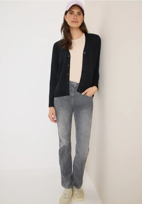 Cecil Femme Cardigan col en V in Noir, Gr: XXL